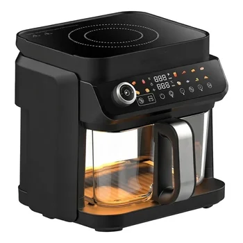 8QT Square Air Fryer Oven Top Induction Cooktop1500W Digital 12 PresetsVisible…
