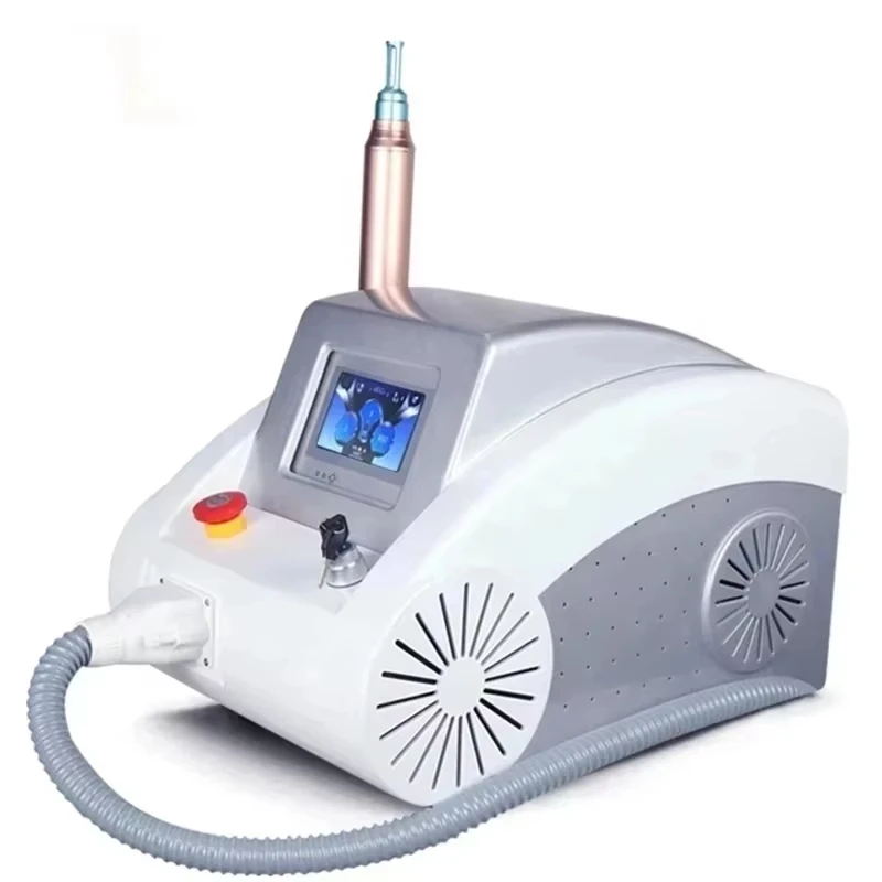 Pico Picosecond แบบพกพา Q-Switched Nd Yag Laser 1064nm 532nm 1320nm คาร์บอนเลเซอร์ Peeling Tattoo Speckle Removal CE อุปกรณ์ใหม่