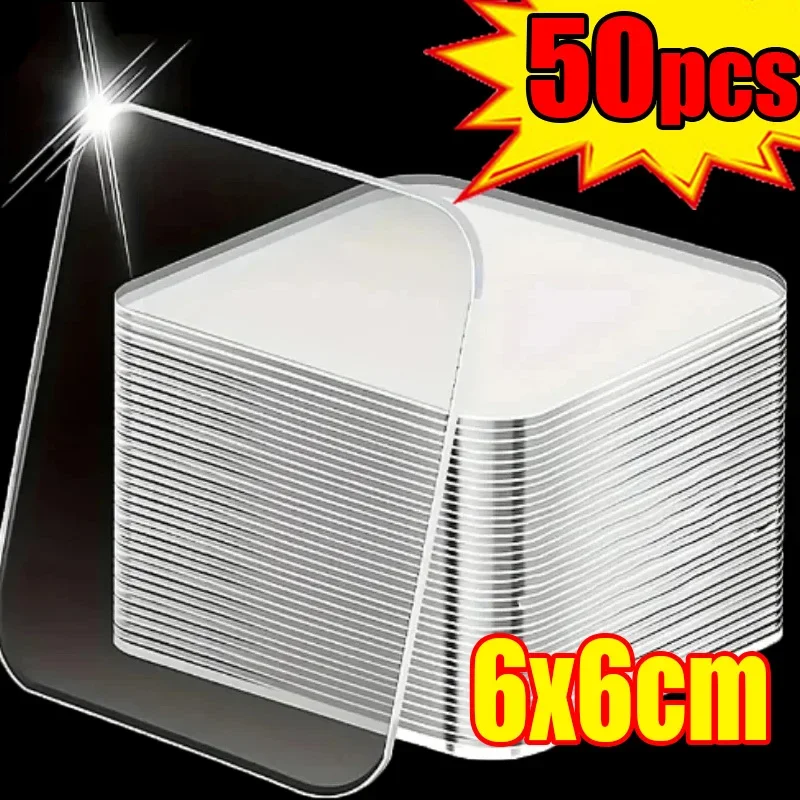 Ultrastarker Kleber, doppelseitiges Klebeband, transparent, quadratisch, Wandaufkleber, Patch für Badezimmer, nahtlos, wasserfest, Nano-Bänder