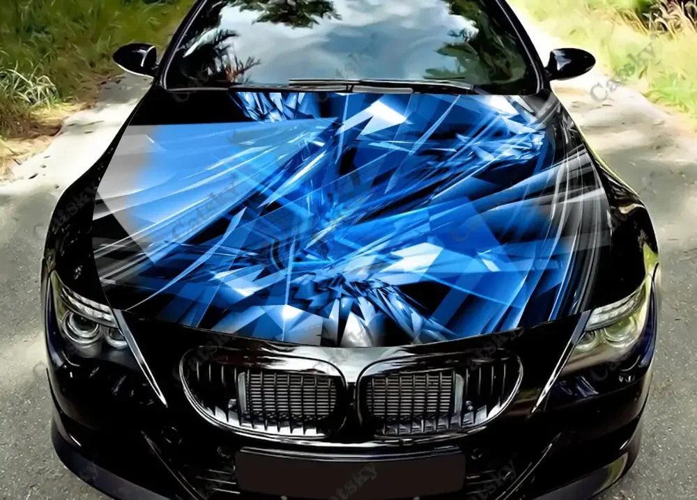 

Colorful stripes abstract graphics Car hood side sticker vinyl racing paint accessories self adhesive painting for truck decal
