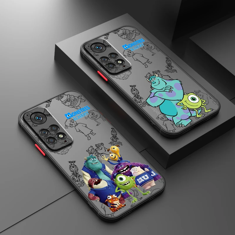 

Disney Monsters University Frosted Translucent For Redmi Note 13 12 12S 12T 11 11T 11E 10 10S 9 Pro Plus 5G Soft Phone Case