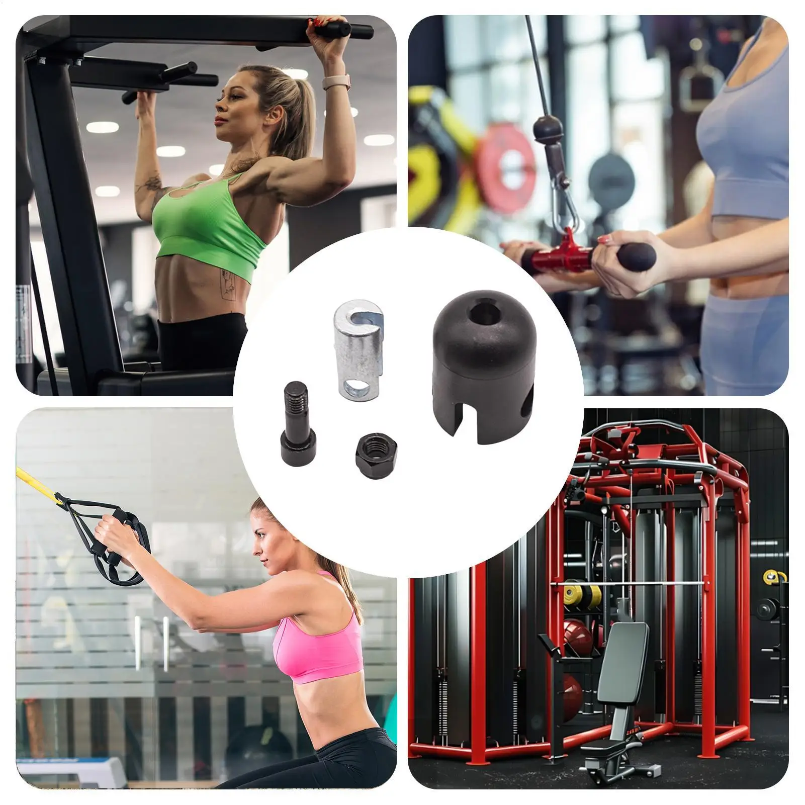 Bolas de retención para cables de poleas de gimnasio, conectores de cable de fitness, bolas para máquinas de gimnasio, para equipos de ejercicio y entrenamiento en casa