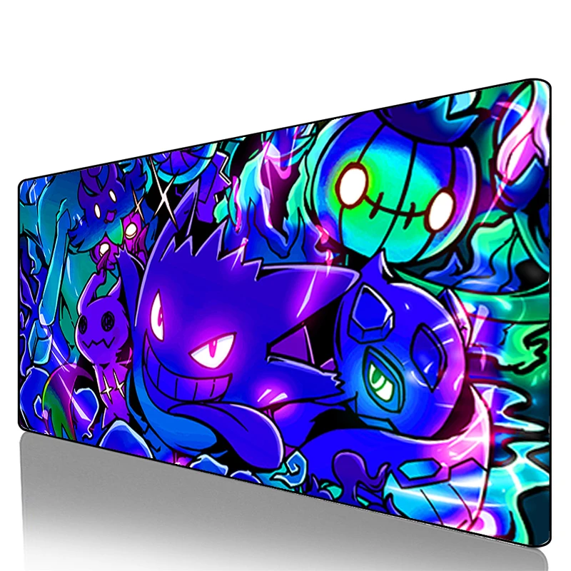 tapete-grande-para-jogos-eletronicos-preto-e-branco-pokemon-pikachu-gengar-suave-flexivel-borracha-gamer-pc-computador-teclado-mosuepad
