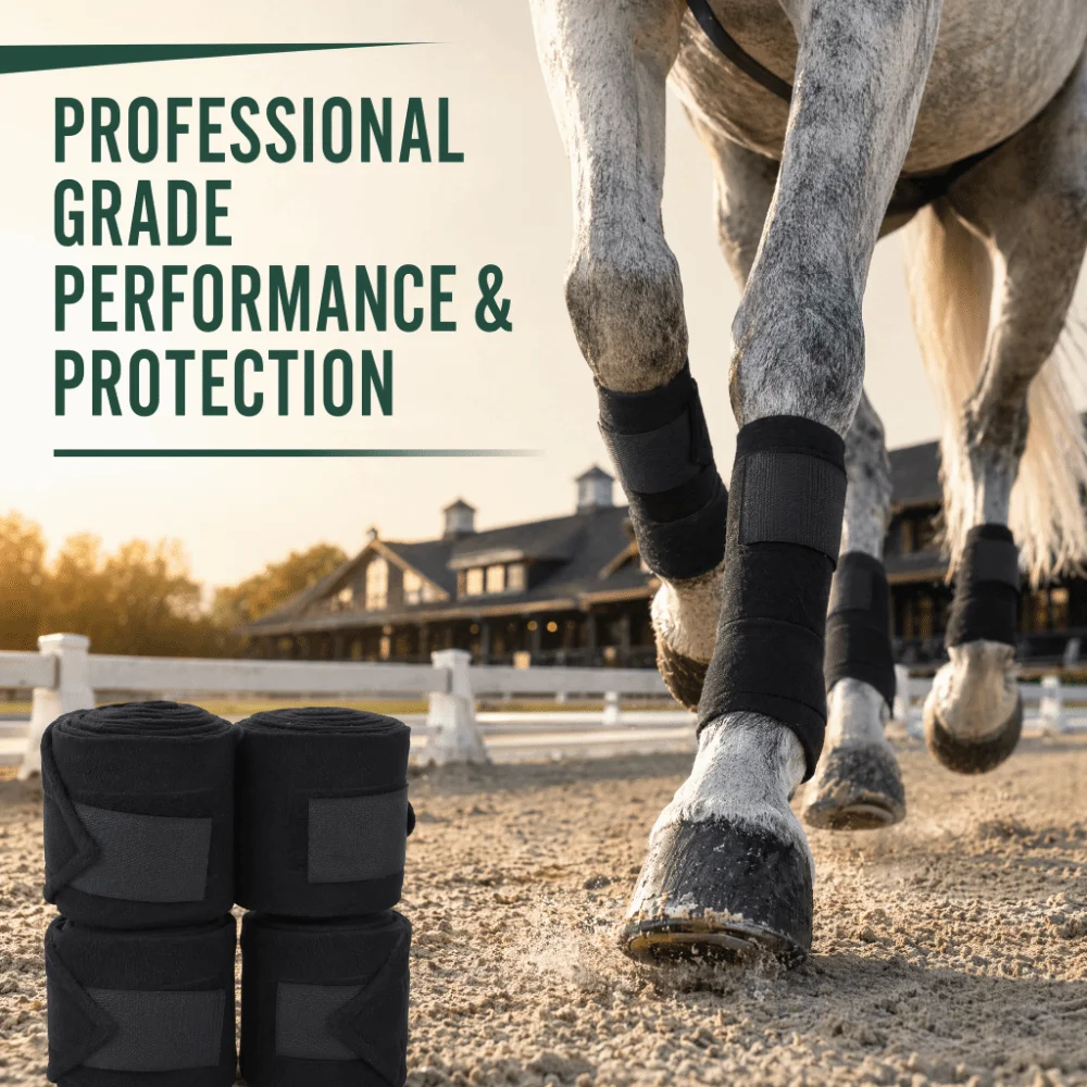 4Pcs Self Adhesive Horse Leg Warp Breathable Elastic Self Adhesive Horse Guard Soft Material Lightweight Horse Supplies Farm Use