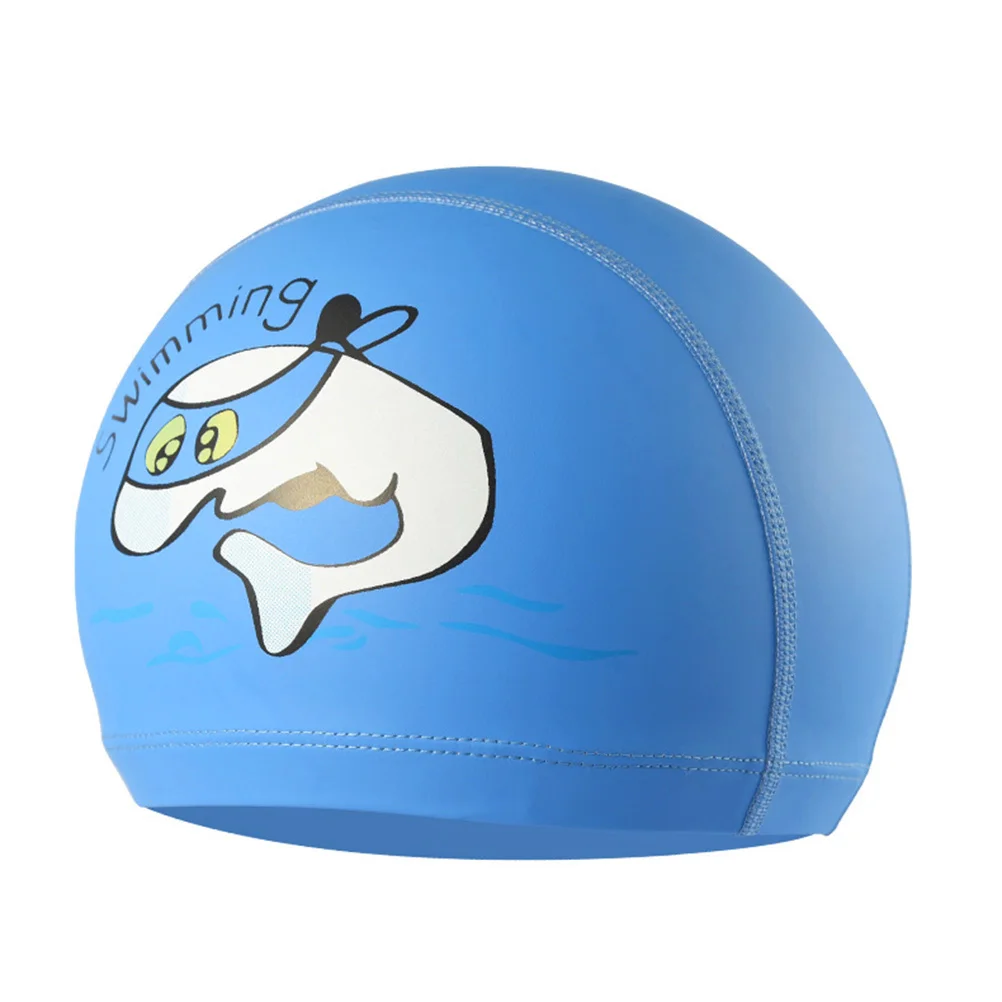 

Swimming Cap Breathable Girl Child Caps Ear Protection Children Hat Cartoon Dolphin