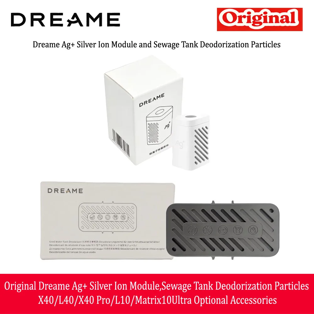 Original Dreame Ag+ Silver Ion Module,Sewage Tank Deodorization Particles X40/L40/X40 Pro/L10/Matrix10Ultra Optional Accessories