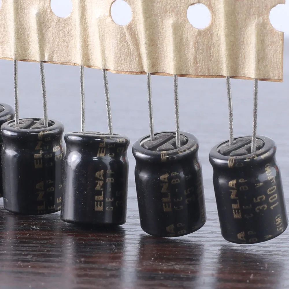 10pcs Elna Capacitors RBD 100uf 35V 100mfd  Series Bi Polar Capacitors