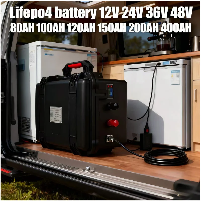 

Водонепроницаемый аккумулятор LiFePO4 высокой емкости (12–48 В, 80–400 Ач) с BMS — идеально подходит для троллинг-двигателей, лодок, автофургонов и оснащений