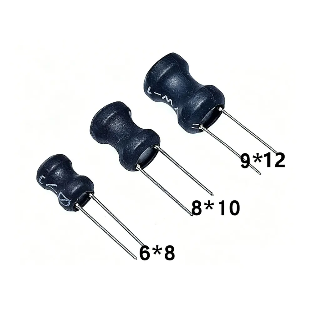 10PCS 0608 0810 0912 DIP Power Inductor 2.2/3.3/4.7/10/15/22/33/47/68/100/150/220/330/470uH 1/1.5/2.2/4.7/10mH 6*8mm 8*10 9x12
