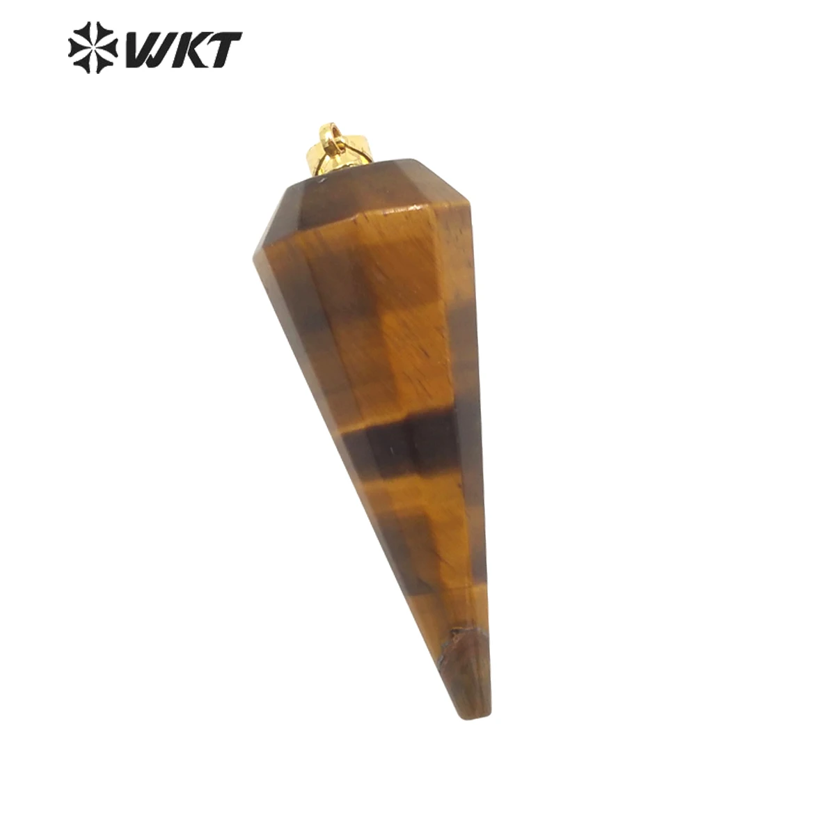 WT-P1803 WKT Featured Natural Stone Pendant Masonry Shape Slender Ten Colors Large Pendant Women's Party Gift Wholesale