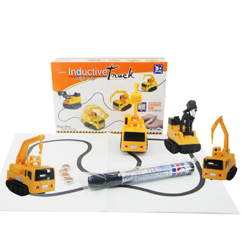 

Line Following Robot Induction Educational Inductive Toys Car Truck Machine Follower Diy Diecast Vehicle Toy Magic Pen