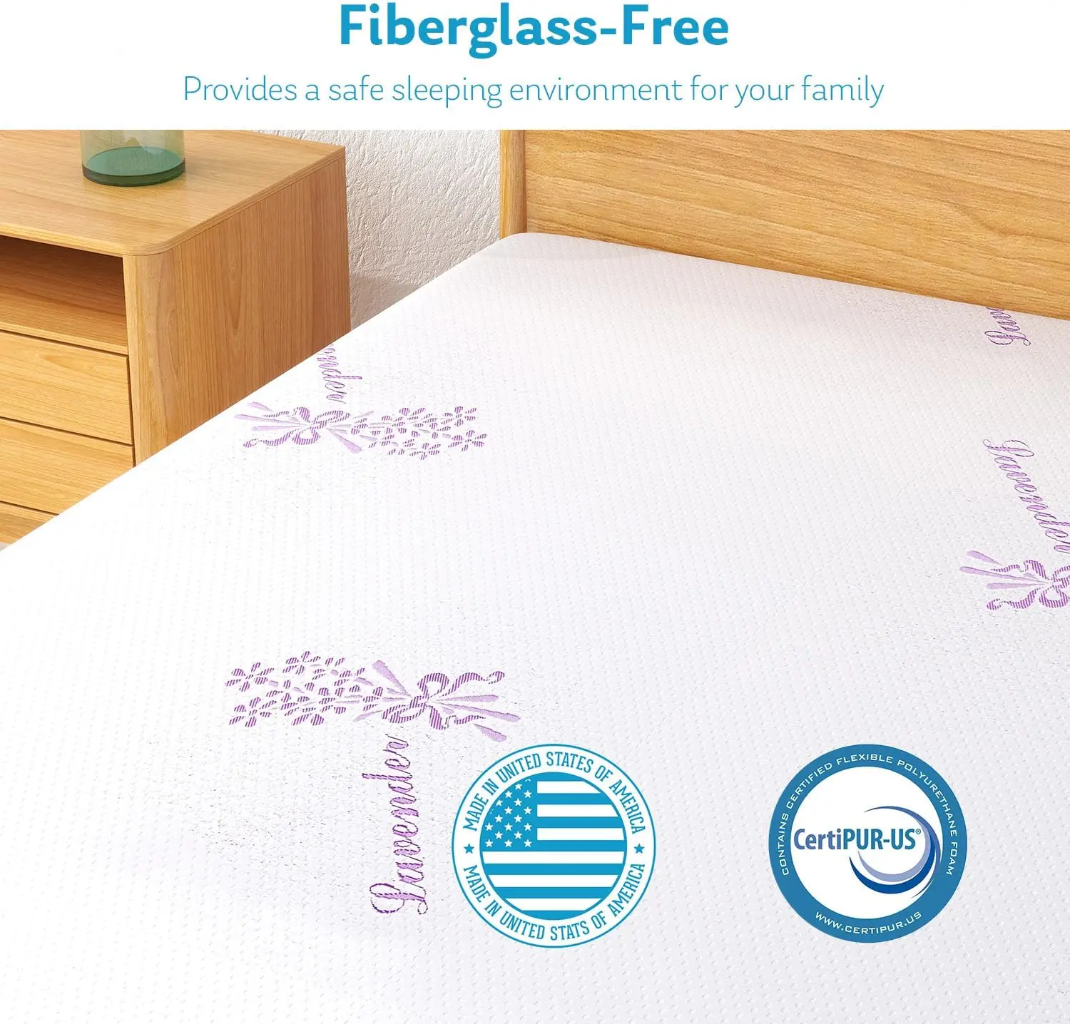 Materasso King wOod-it, letto in memory foam gel medio resistente in una scatola, limitatore di pressione, 10 pollici