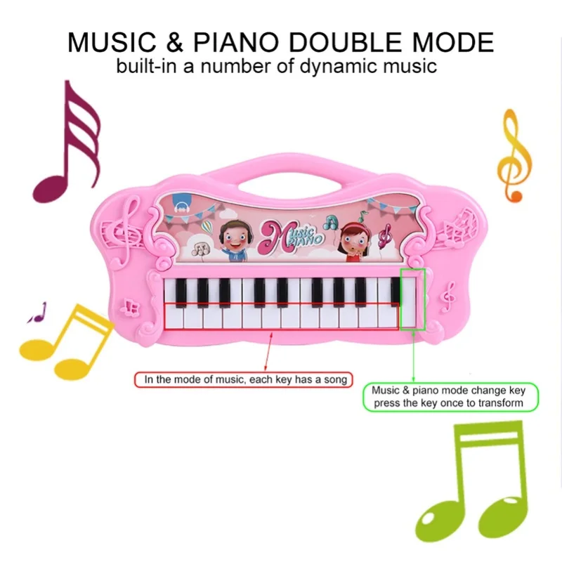 Electronic Piano Toy Baby Children Early Educational Childhood Music Toy Girl GiftPink