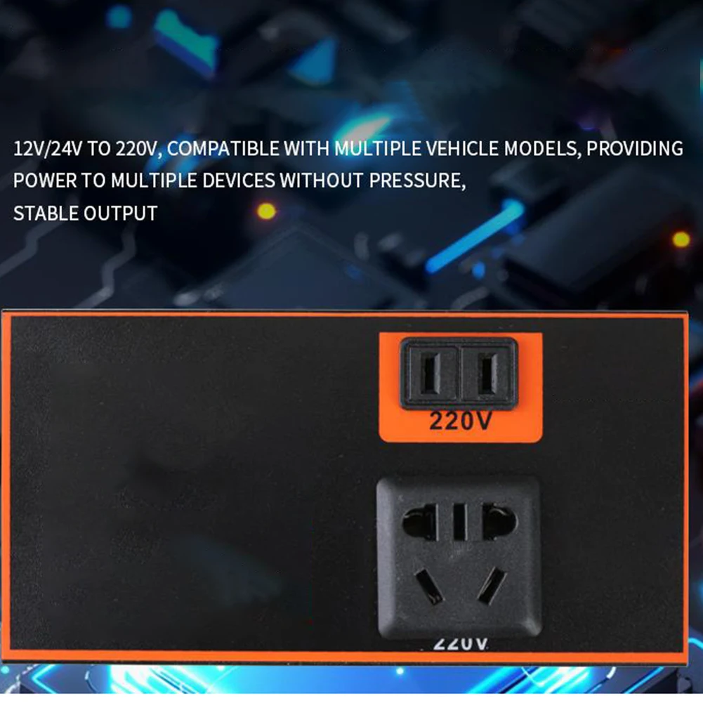 On-the-go Charging 12V Adapter Car Outlet 12V To 110V Inverter Car Inverters 15*8*4cm Built-in Protection Features