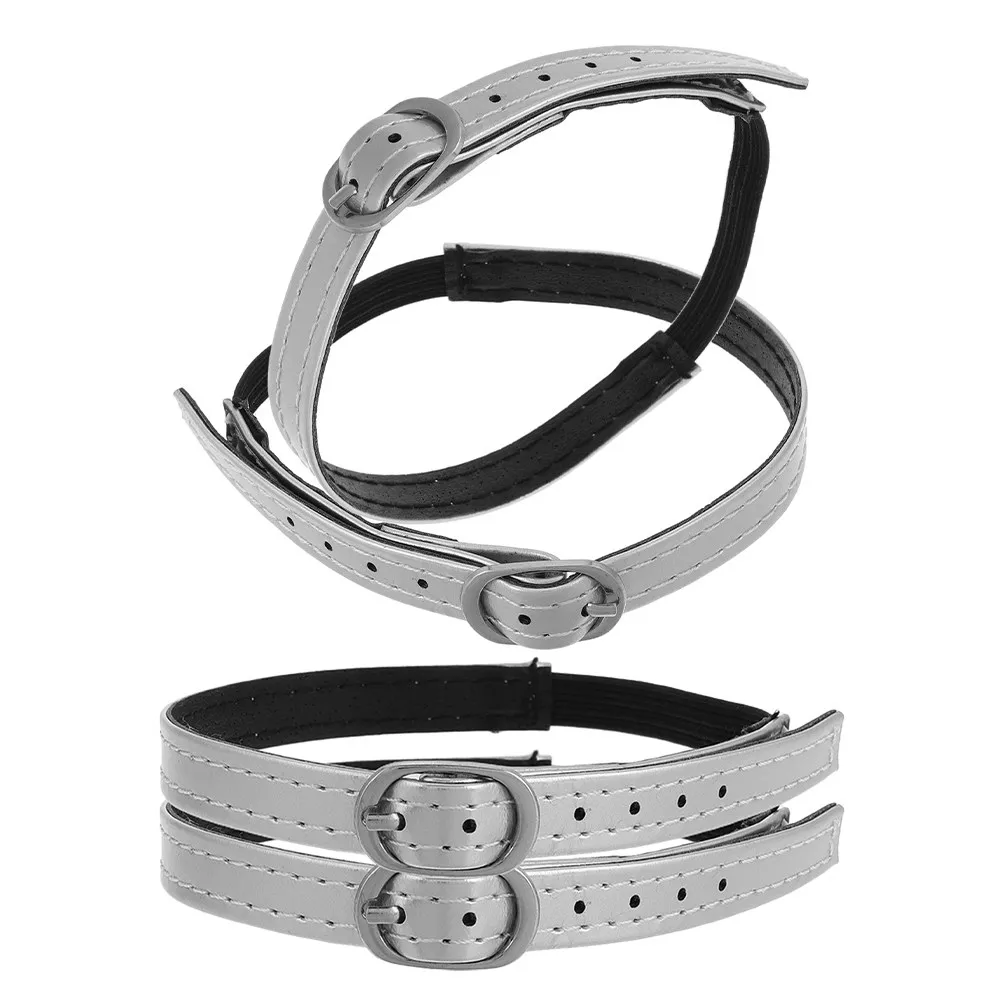 

2Pairs Invisible Shoelaces for High Heels Adjustable Elastic Anklet Straps Anti-Slip Secure Fit for Women Party Office Wear