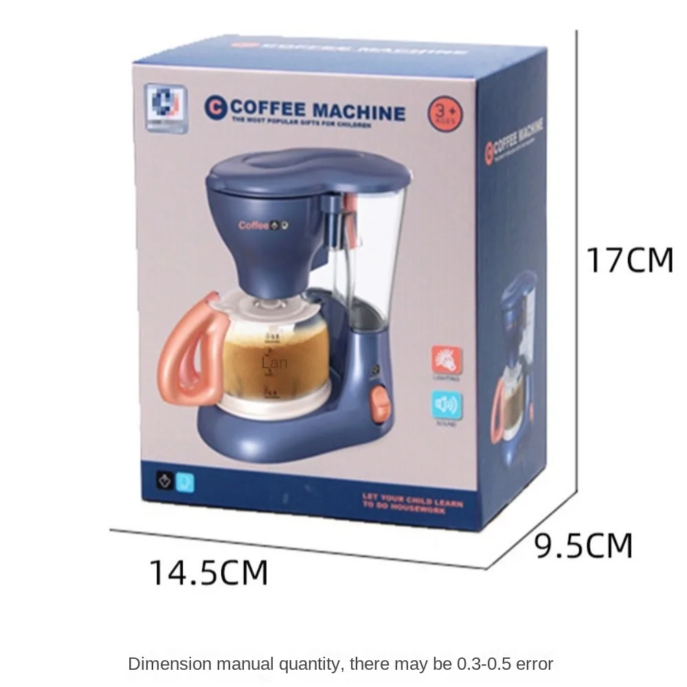 New Kids Gift Kitchen Toy with Light Sound Coffee Machine Vacuum Cleaner Simulation Model Electric Mini Household Appliances