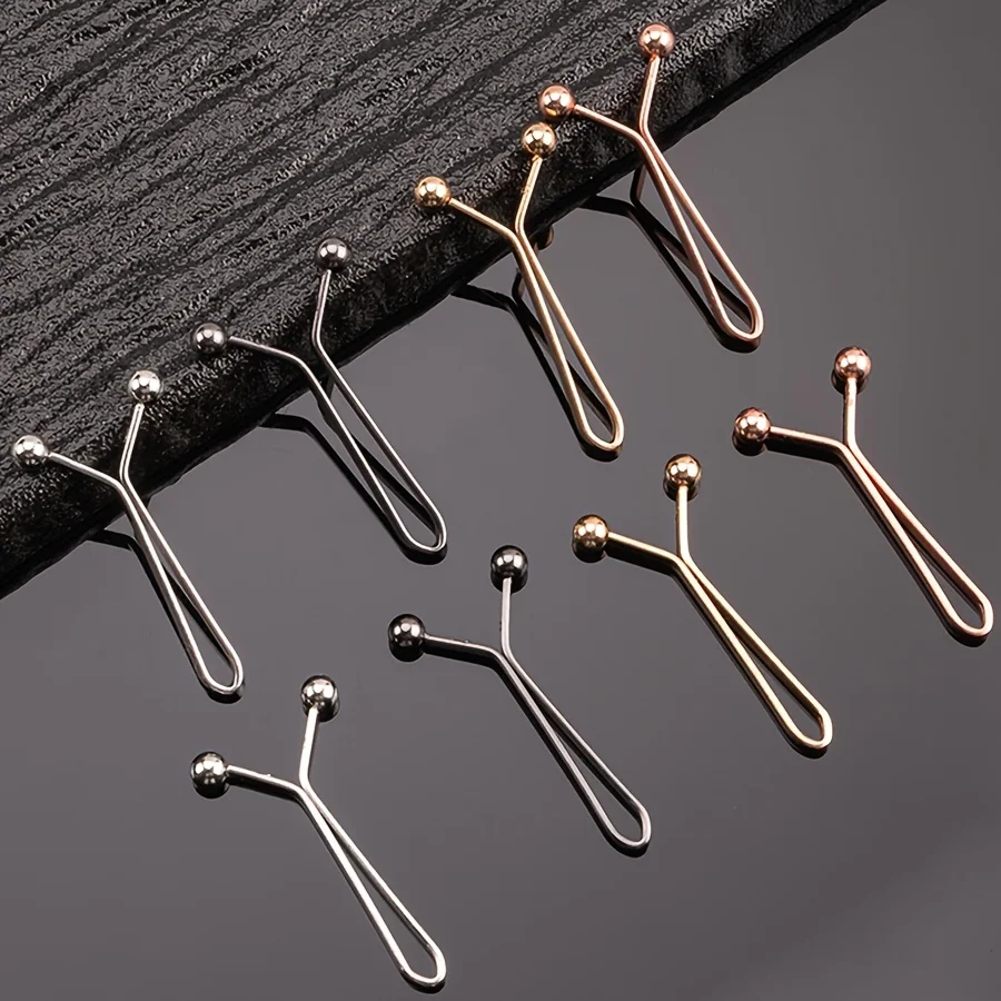 10 Stück Unsichtbare Metall-Taillenklammern, Verstellbare Knopfklammern für Jeans und Kleidung, U-förmige Revers-Broschenklammern – Detail 2