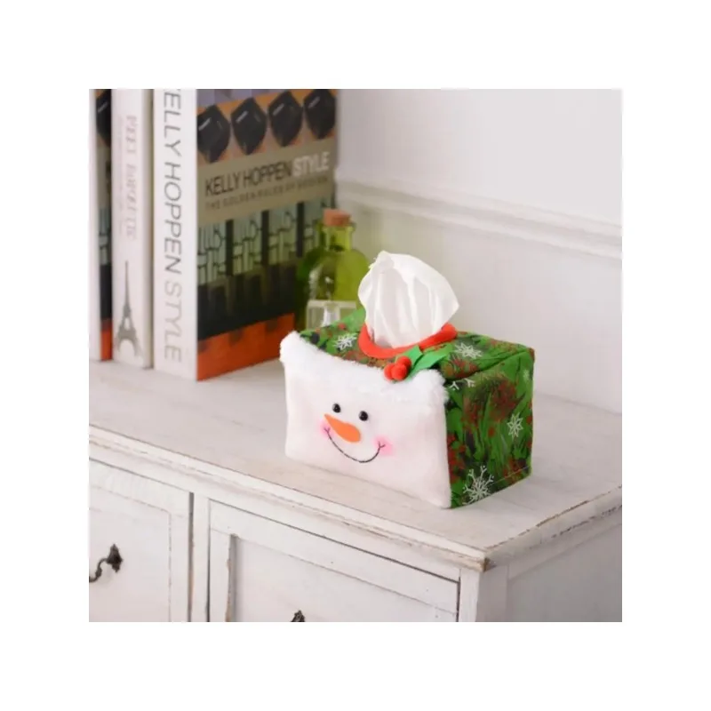 Christmas Tissue Box Cute Tissue Case Paper Towel Case Holder Office Kitchen Living Room Home Desktop Decor Napkin Paper Cover