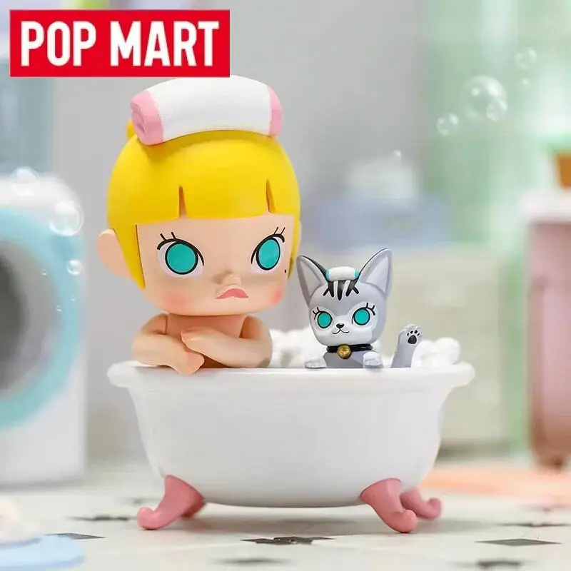 POP MART A Boring Day with Molly Series Mystery Box Torebka Niespodzianka Zabawki Lalka Śliczna Figurka Anime Ozdoby na Biurko Kolekcja Prezent Uroczy