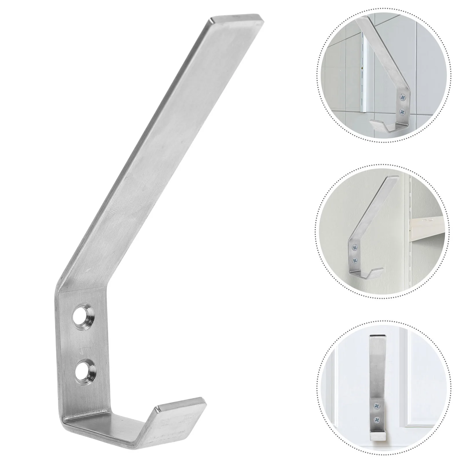 

Hooks Wall Mounted Heavy Duty Stainless Steel Motorcycle Rack For Hats Bags Coats Garage Storage Utility