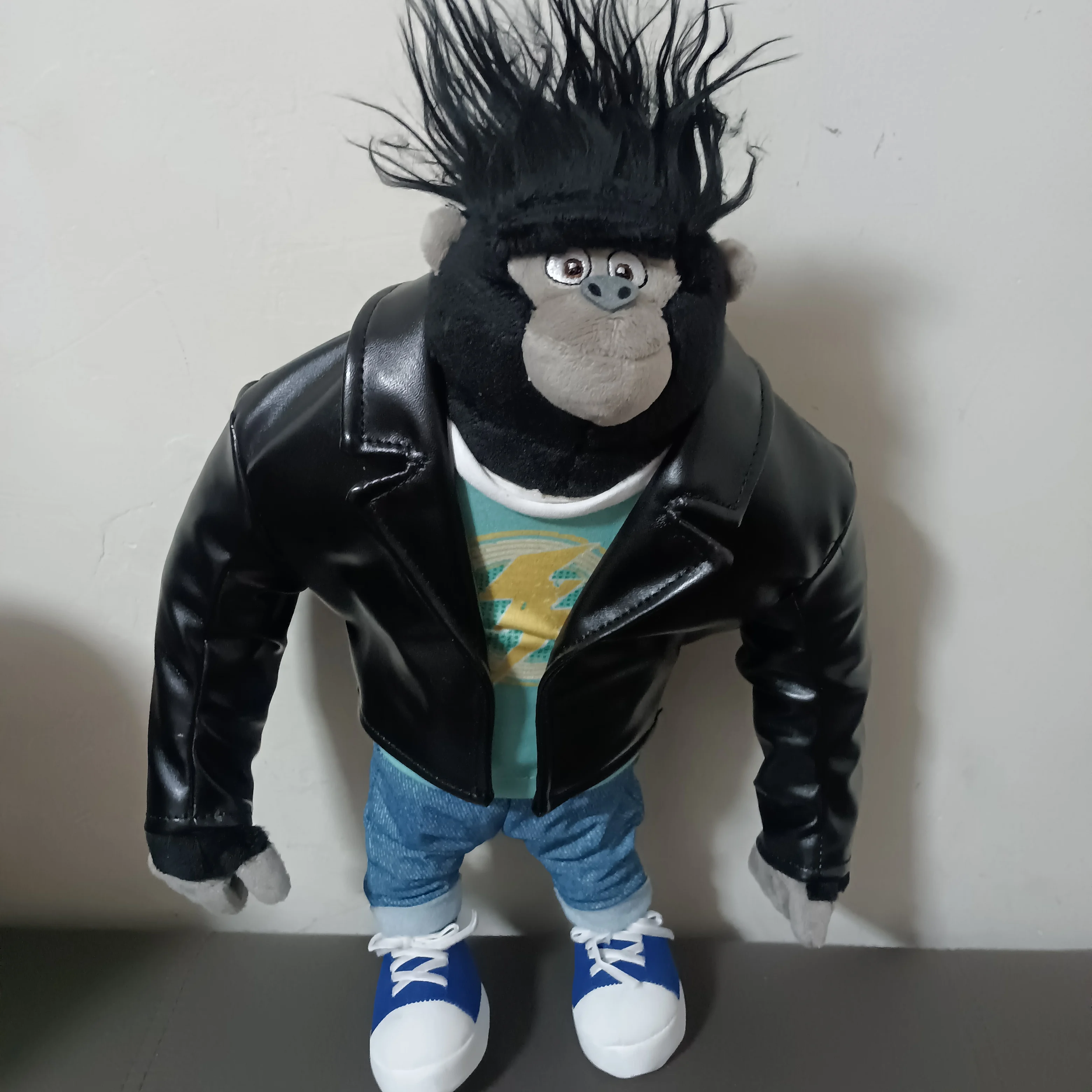 Beijing Film Park Happy Singer 38cm Leather Jacket Plush Toy - A Gift, Souvenir, and Collectible