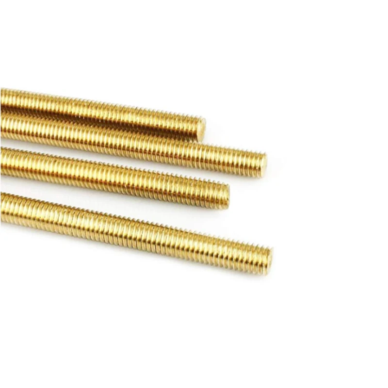 Solid Brass Metric Bolt Full Thread Shaft Rod Bar Stud M2 M2.5 M3 M4 M5 M6 M8 M10 M12 *250MM Brass Thread Rod 1PCS