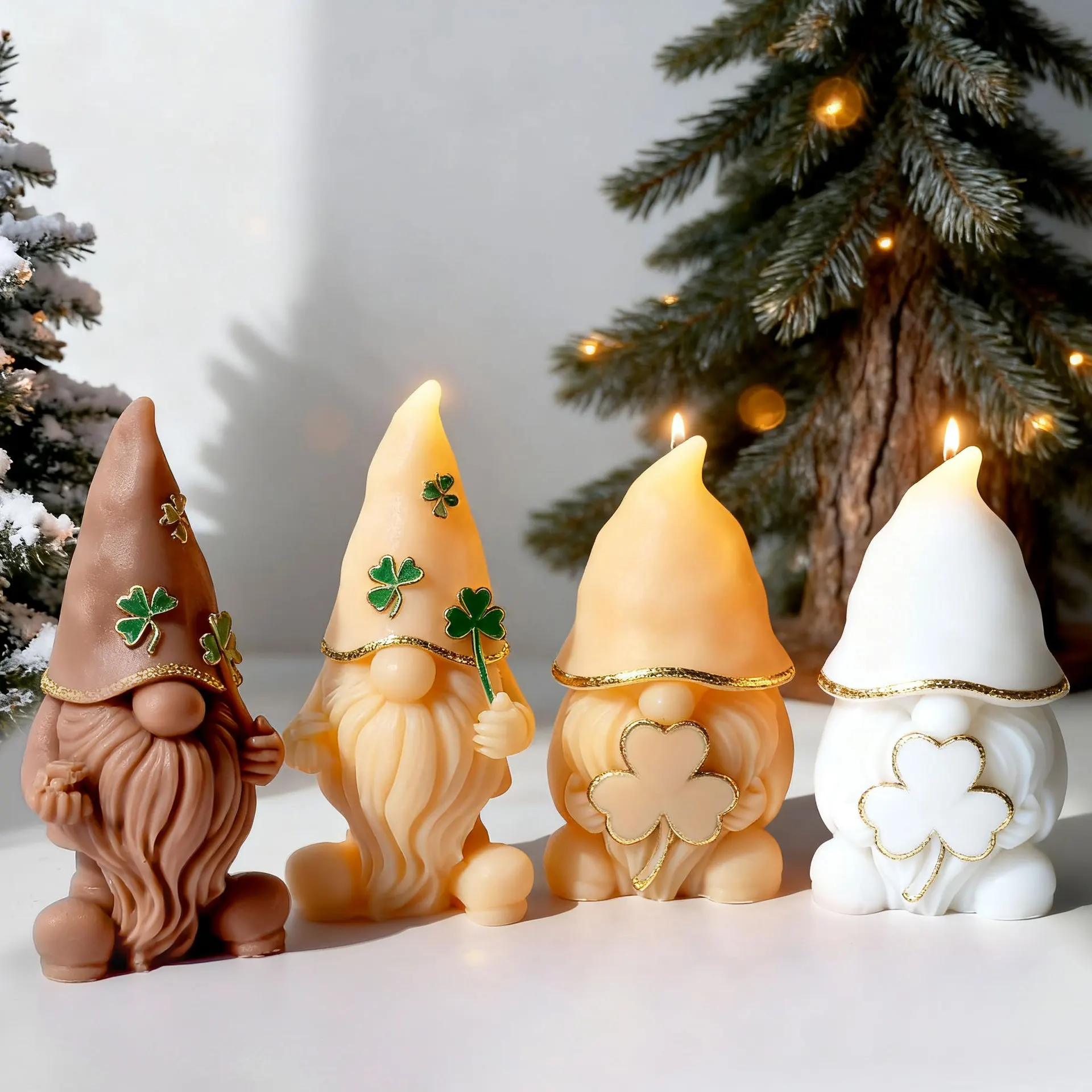 Creative Dwarf Silicone Candle Mold Gypsum Form Resin Ornaments Molds DIY Gnome Handmade Gift Aroma Candle Mould
