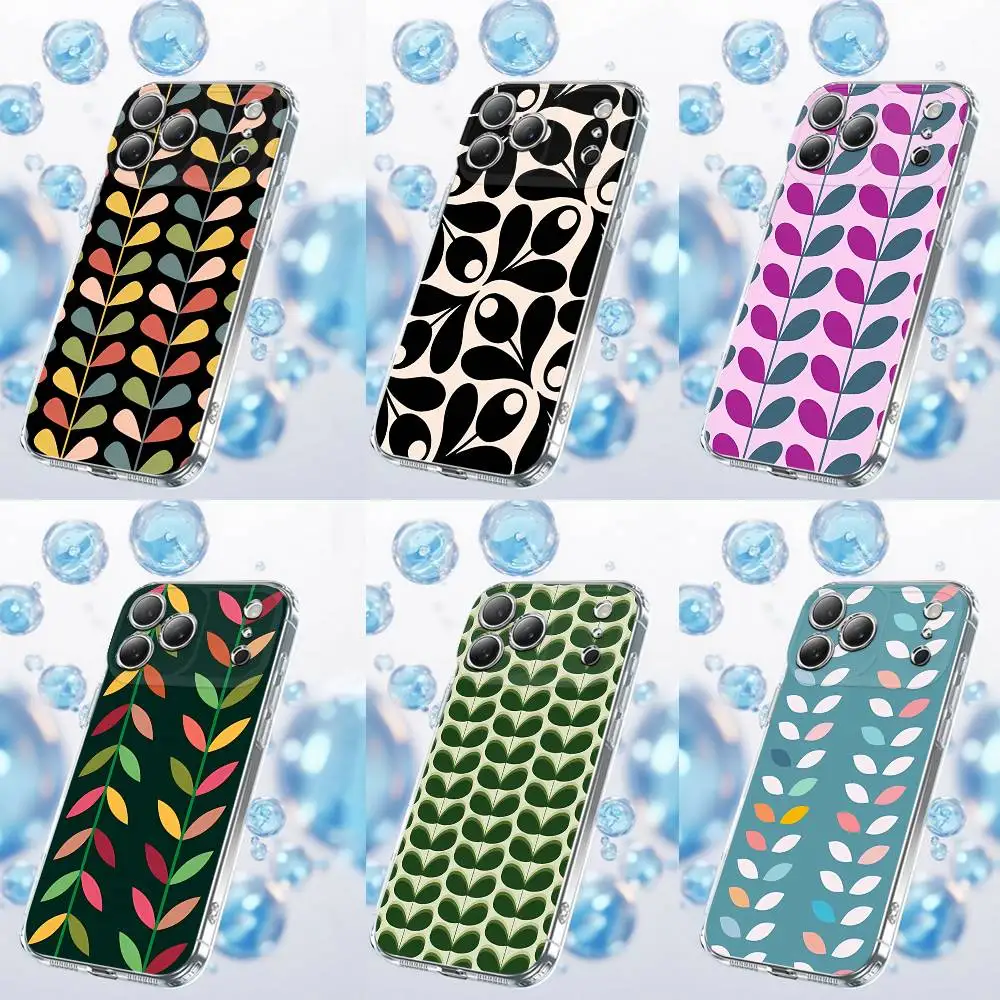 

Phone Case For iPhone 17,16,15,14,13,12,11 Plus,Pro,Max,Plus,E,SE4,Air,Mini Flower Multi Stem Orla Kiely Folio Transparent