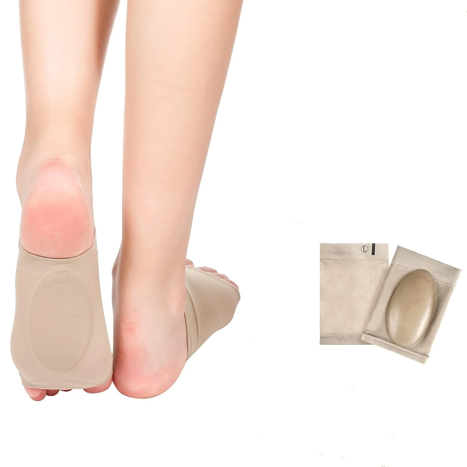 1 Pair Flat Full Arch Socks Arch Support Pads Flat Feet Soles Sports Foot Pads