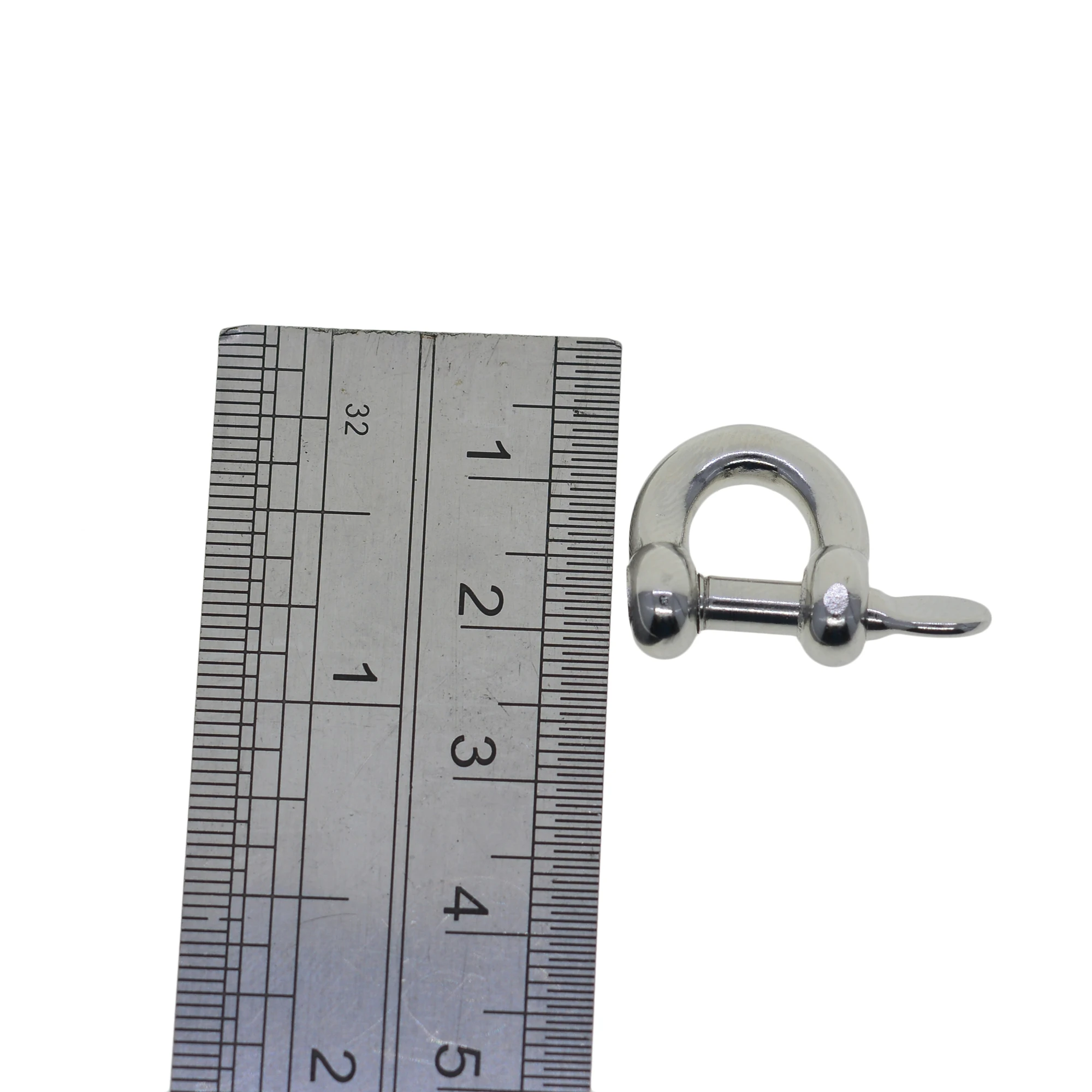 mirror polished super strong small mini 0.3inch stainless steel Screw lock bow U D Shackle Joint Connector FOB KeyChains DIY