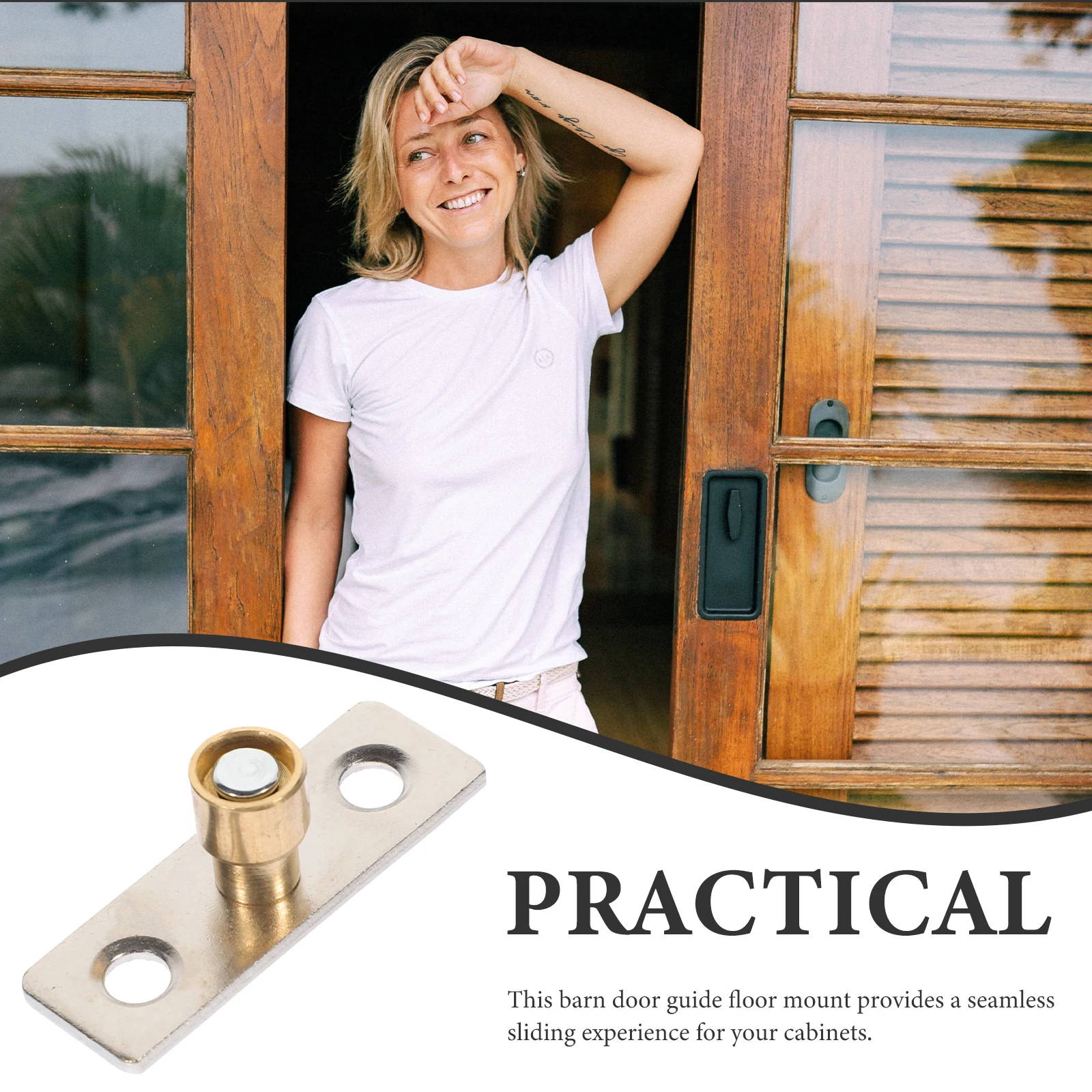 

2Pcs Sliding Door Roller Tracks Heavy Duty Metal Hardware for Home Cabinets 10Mm Head Axle Smooth Operation Barn Door Floor