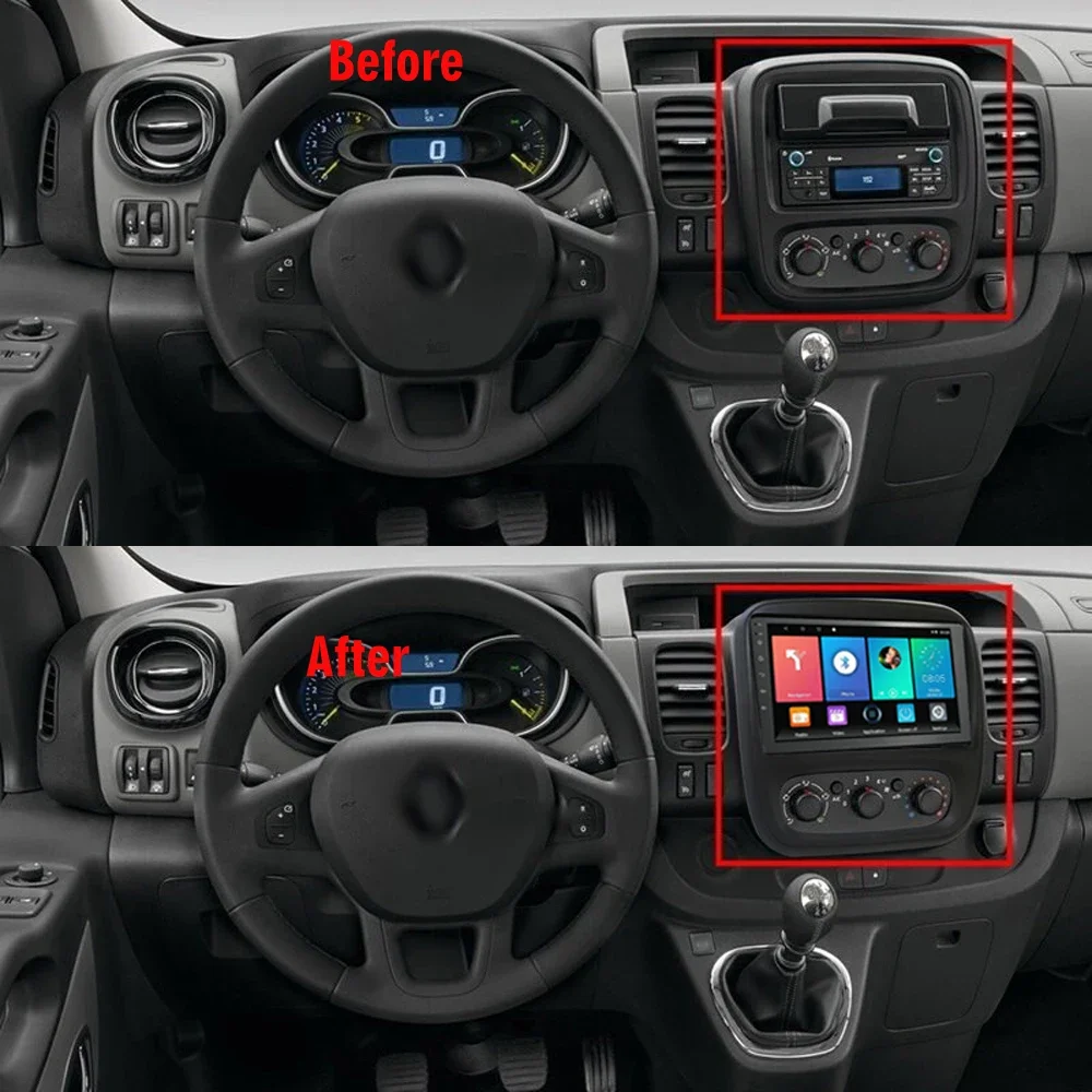 Car Radio For Renault Trafic 3 2014 2015 2016 2017-2021 Wireless CarPlay Android Auto Plug & Play FM RDS DSP GPS Multimedia