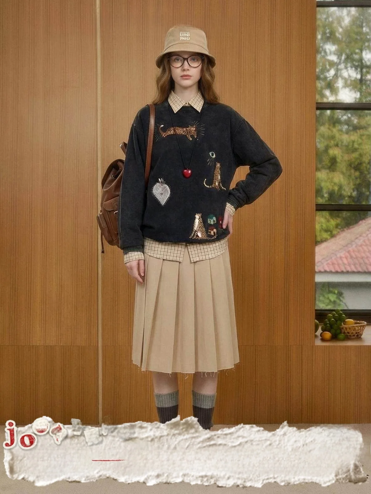 

Женская футболка Jia Huizhen Bla Long Sve с винтажным принтом, модная, в стиле ретро, свободного кроя, для повседневной носки