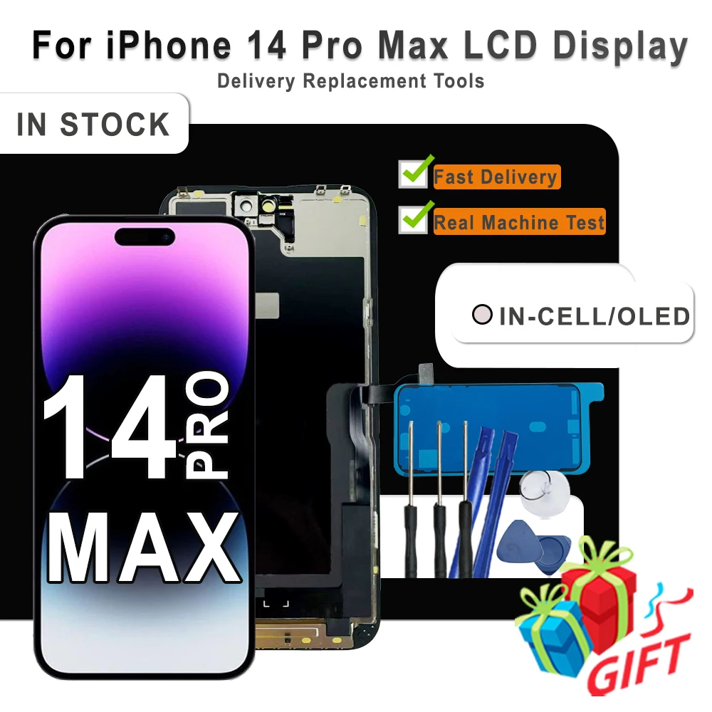 OLED Pantalla For iPhone 14 Pro Max LCD Touch Screen Digitizer Assembly Replacement For iPhone 14ProMax LCD With 3D Touch Screen