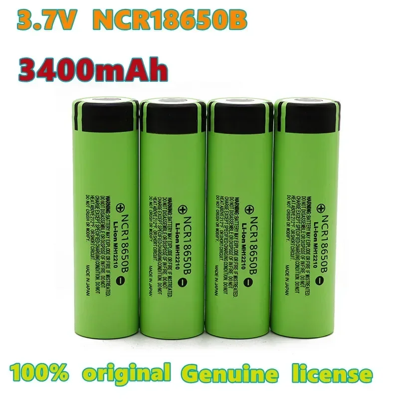 100% original 18650 bateria ncr18650b 3.7v 3400mah 18650 bateria de lítio recarregável para baterias de lanterna