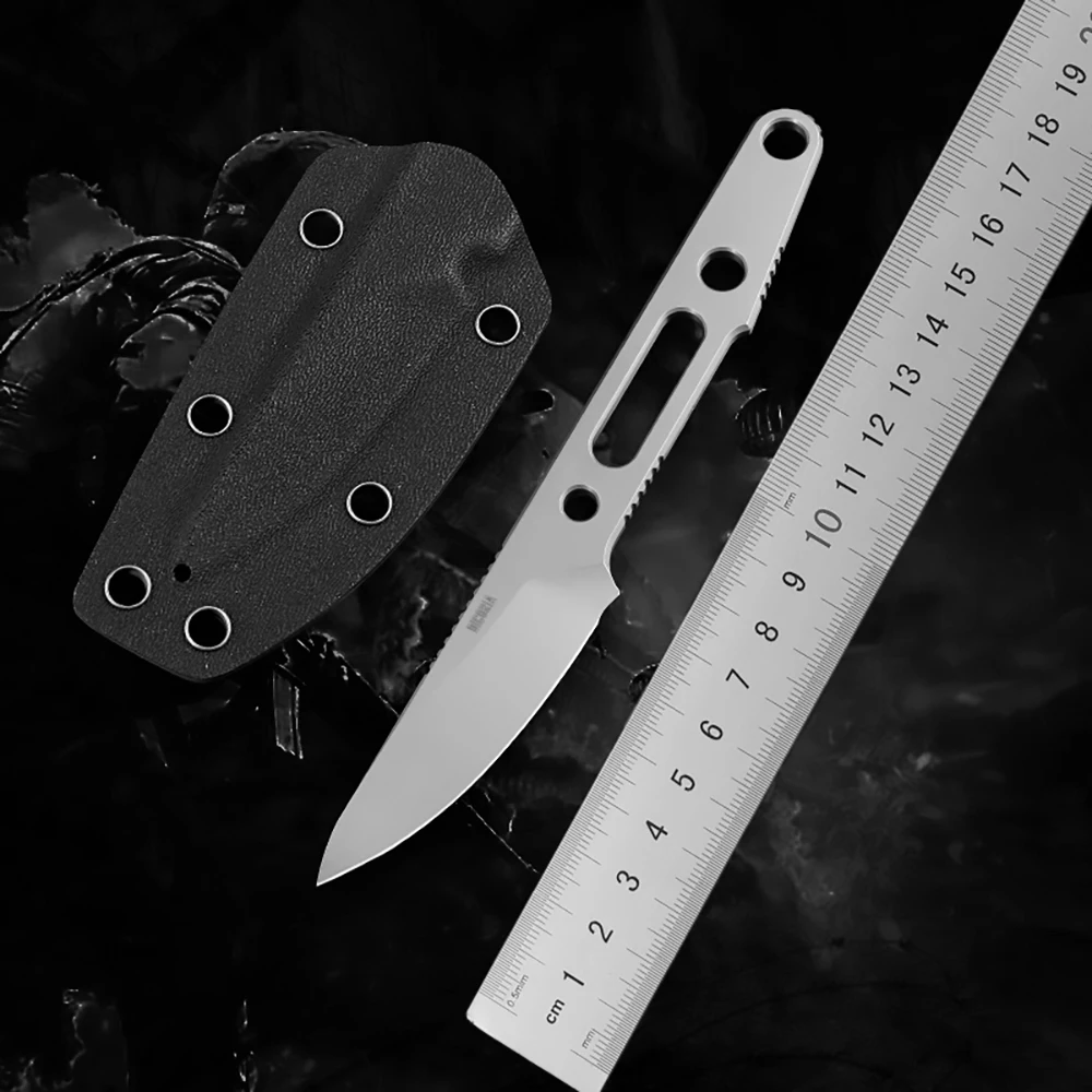 DICORIA Siren Fixed Blade Knife 14C28N Hunting Straight Knife KYDEX Sheath Camping Survival Outdoor Knives EDC Tool