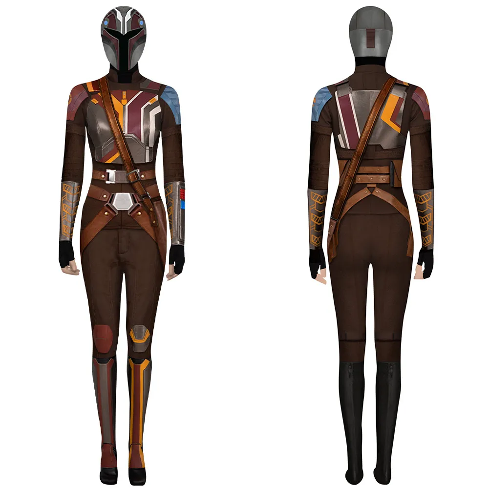 Sabine Wren Cosplay Fantasia Costume Hoodie  Adult Women Bodysuit Top Pants Belt Outfits Female Halloween Carnival Suit Disguise view 6