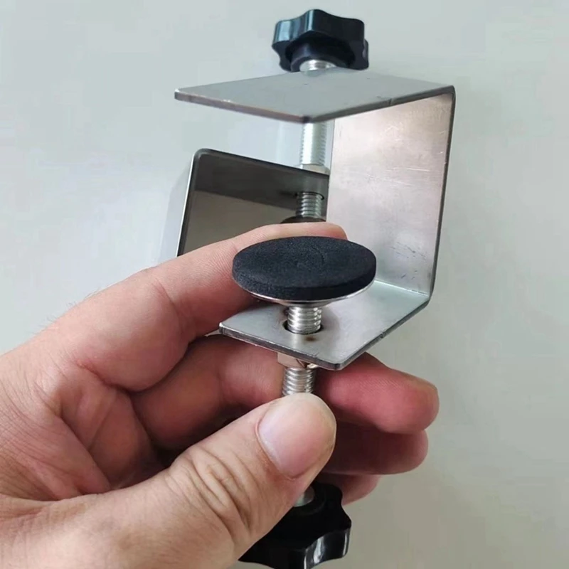 PORK-2Pcs penjepit perangkat keras pemasangan depan laci kayu halus perbaikan rumah aksesoris Jig baja tahan karat