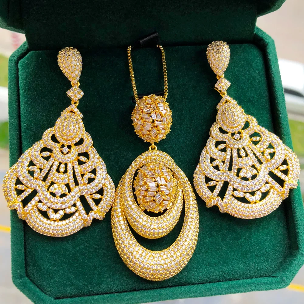 

Kellybola New Trendy Luxury Multiple types Necklace Earrings Jewelry Set Noble Shiny CZ Bridal Wedding Party Show Accessories