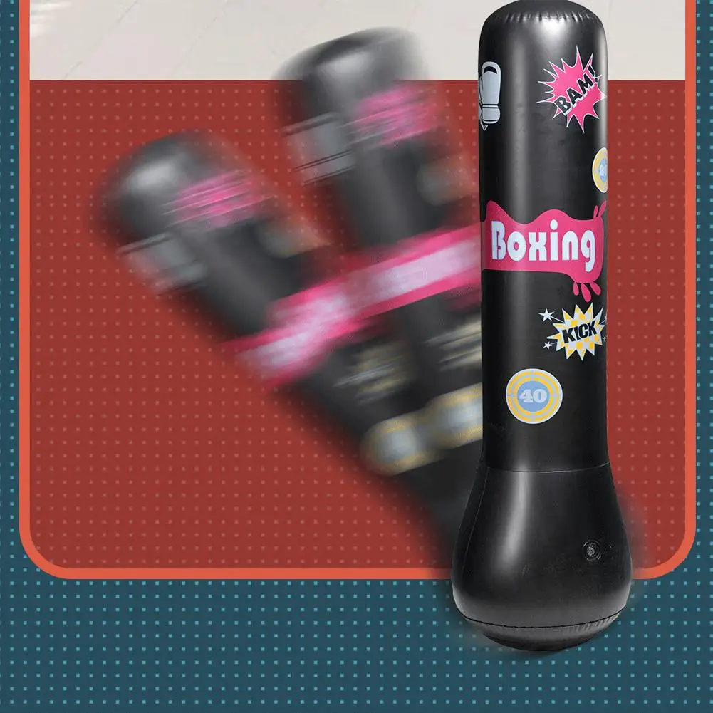 Children Tumbler Inflatable Punching Bag Home Fitness Boxing Training Boxing Fight Pressure Sandbag Sports Toy