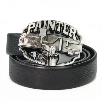 Hebilla de cinturón de herramientas de pintor Vintage para hombres, sujetadores de artesanías de cuero, Correa occidental para Jeans de mezclilla, accesorios para cinturones de 4cm de ancho