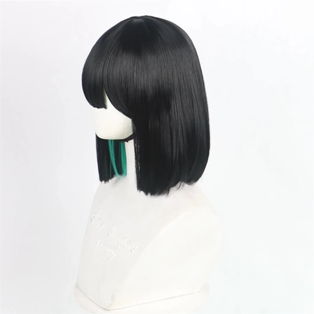 Anime Sua Cosplay Pruik 30 cm Zwart Groen Gemengde Pruiken BOBO Hittebestendige Synthetische Halloween Vrouwen Haar Pruiken