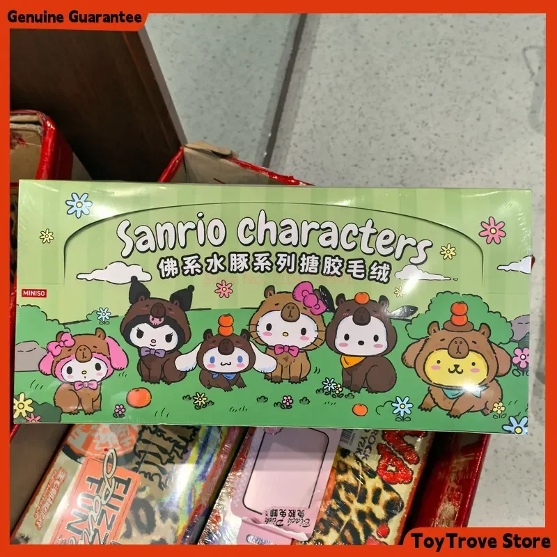 Персонажи Sanrio, буддийская капибара, серия слепая коробка, виниловое лицо, плюшевая аниме-фигурка Kt Cinnamoroll Melody Kuromi Pom Pom Purin