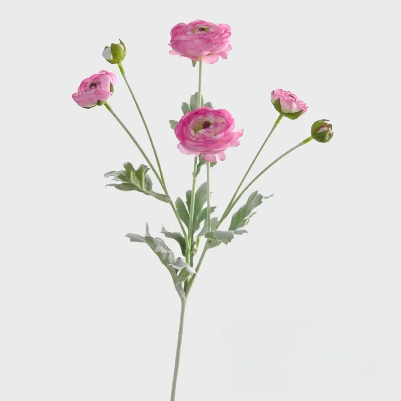 69CM Artificial Flower Flocking Small Lotus Nordic Ins Home Decoration Wedding Decoration 6 Piece Peony Bouquet