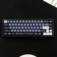 129 Keys GMK Galaxy Theme Key Cap MOA Profile DYE-SUB PBT Keycap with 1.75U 2U Shift for MX Switch Mechanical Keyboard