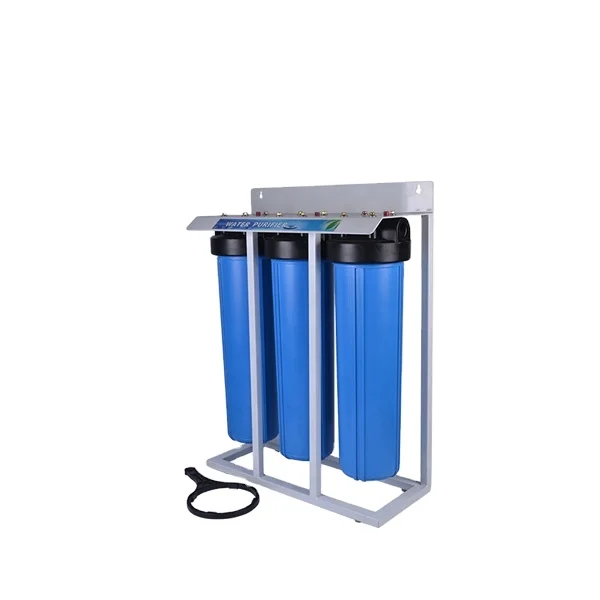 

3 Stage Big Blue Cartridge Filer Housing 4.5x20 Water Filter Housing Equipped with Filter Cartridge