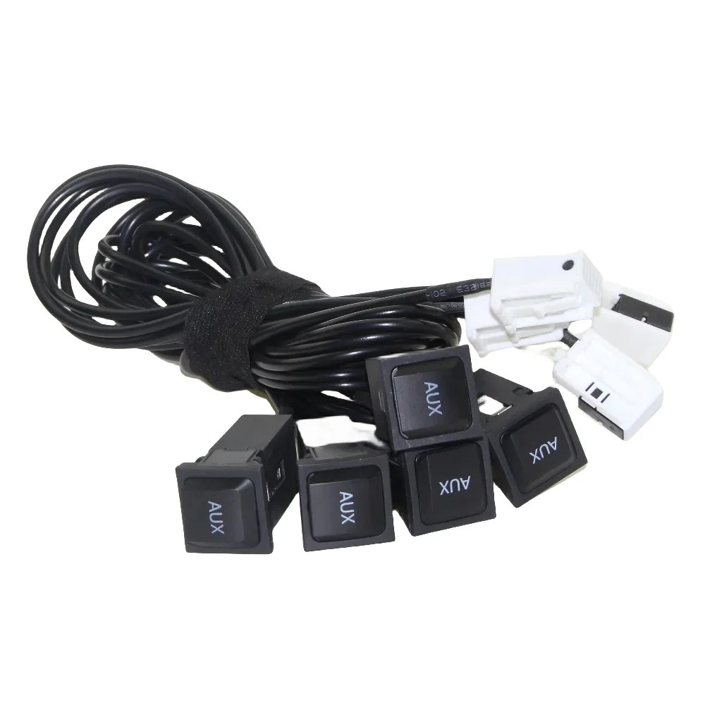 5PCS CAR Aux input adapter switch AND CABLE WRIE FOR  VW GOLF MK6 JETTA MK5 RCD510 RNS510 5KD 035 724 A