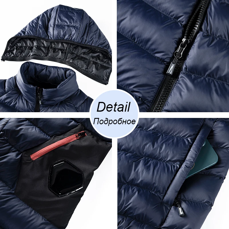 Men Fashion Winter Brand Warm Waterproof Thick Jacket Parkas Coat Men New Autumn Windproof Detachable hat Slim Parkas Jacket Men