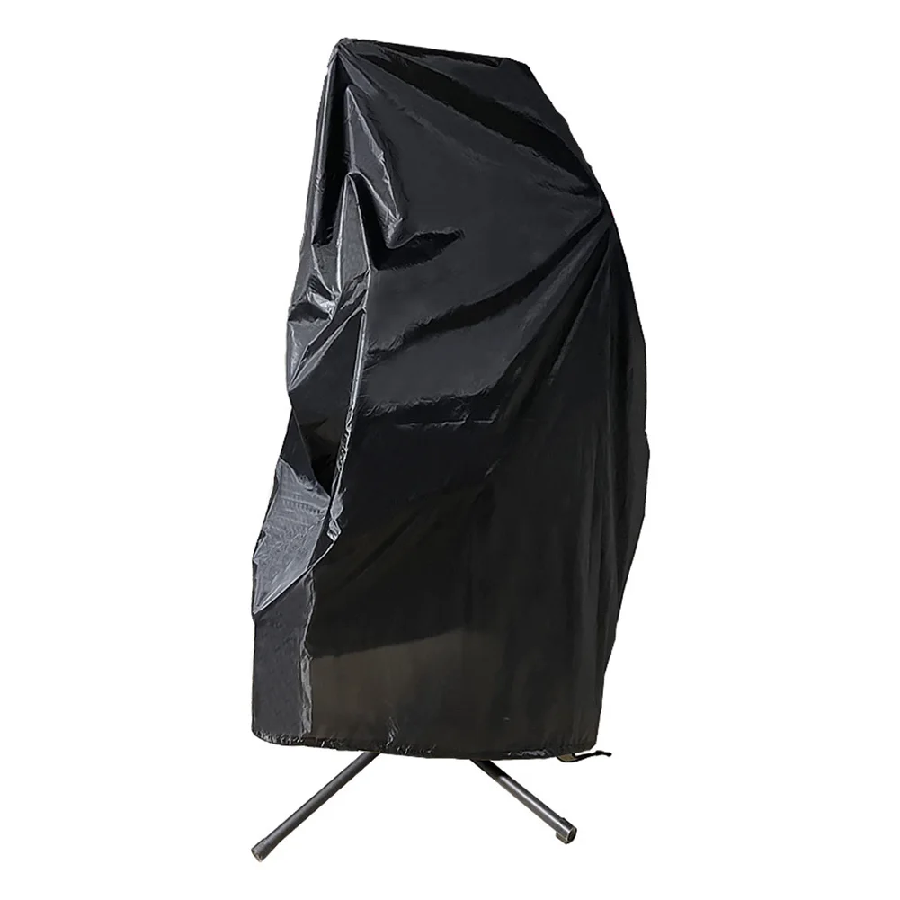 1pc Outdoor Chair Cover With Drawstring Buckles Portable Waterproof 210D Oxford Cloth Garden Yard Chair Furniture Cover Tool