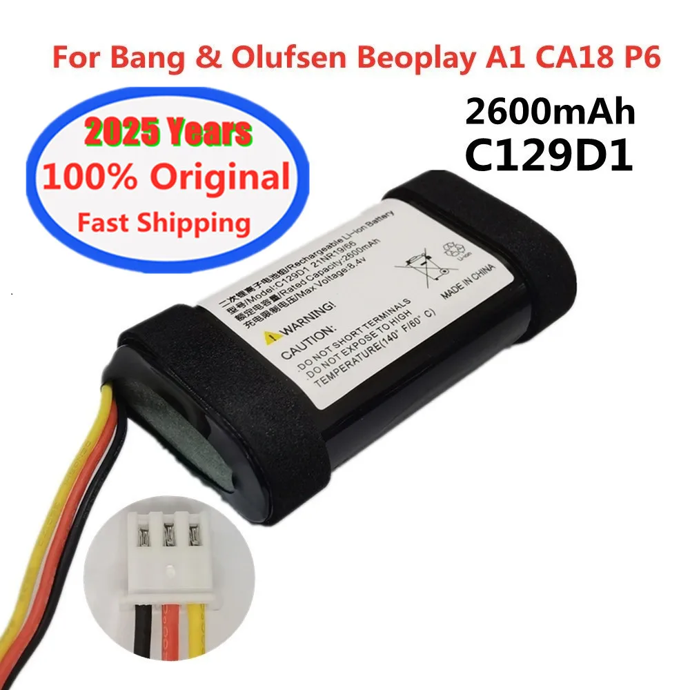 

High Quality Original Replacement Battery For Bang Olufsen BeoPlay A1 CA18 P6 C129D1 2600mAh Speaker Rechargable Battery Bateria